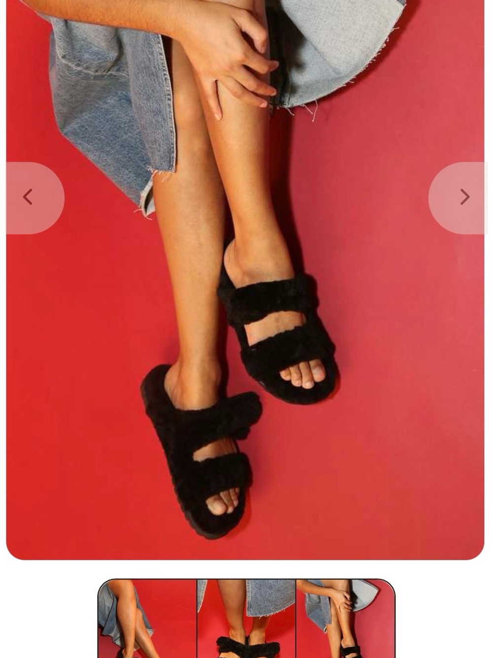 Ariana Bohling Henderson Shearling slip ons in black